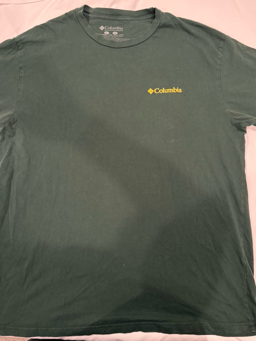 Columbia Dark Green Short-Sleeve Tee with Yellow Logo